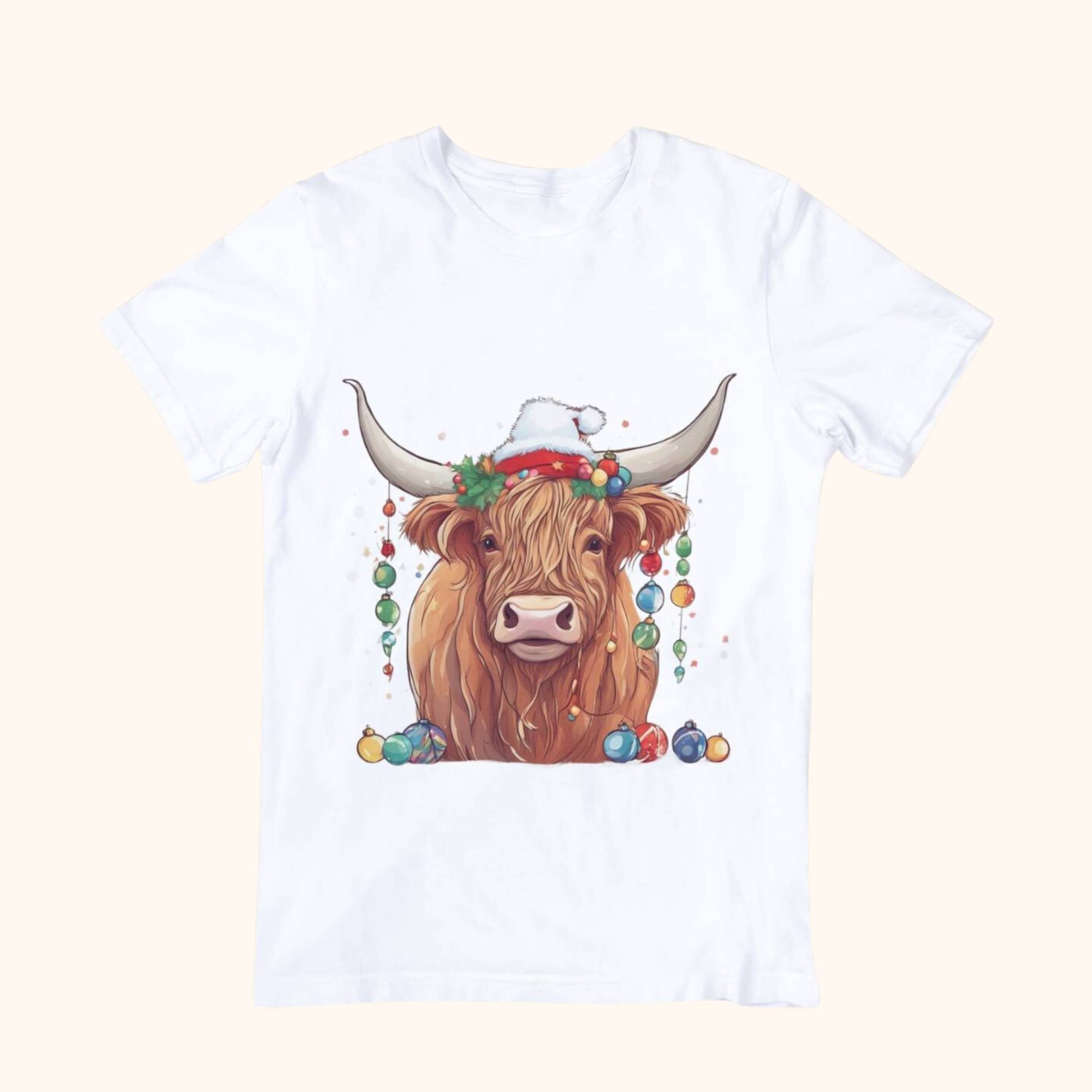 T-shirt vache de Noël