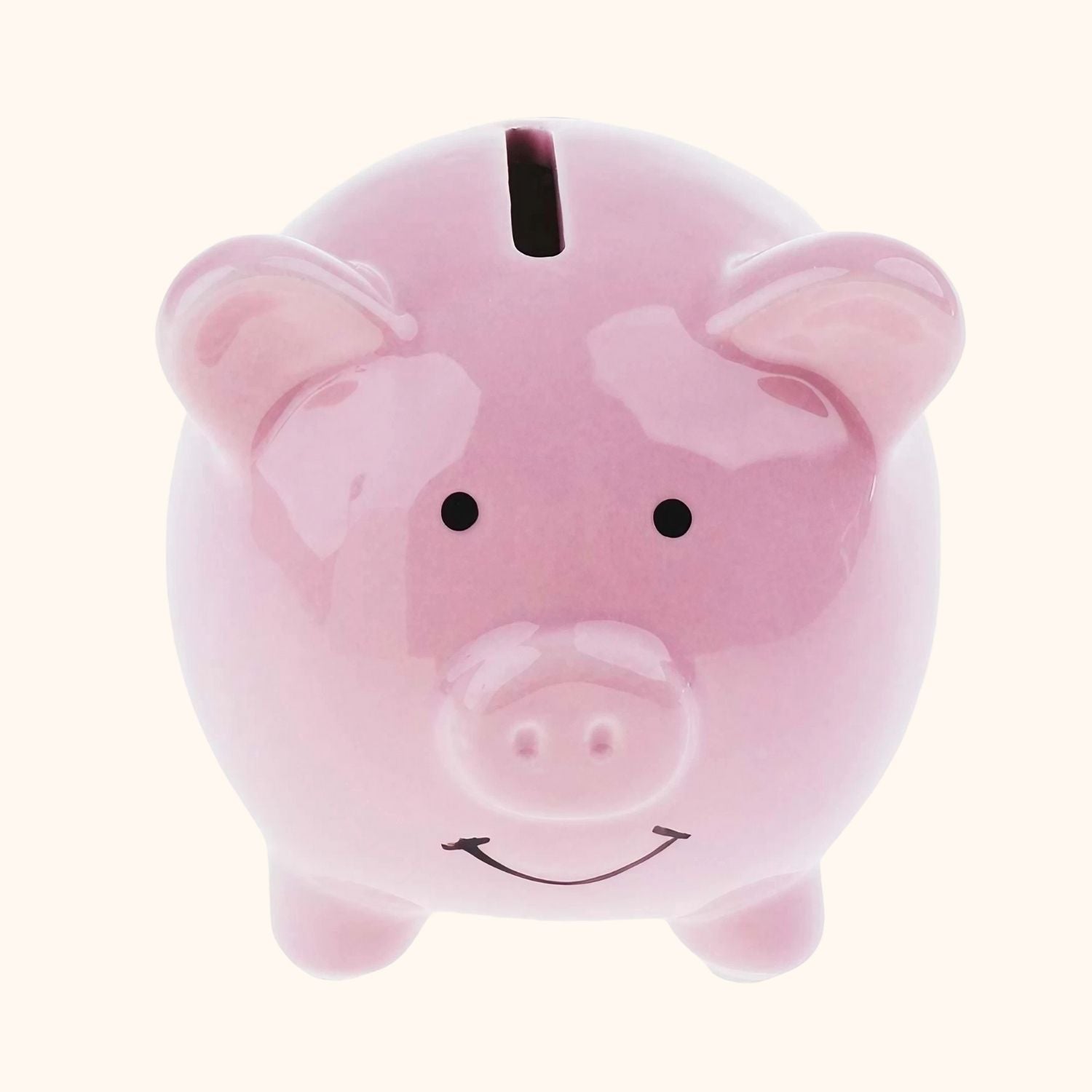 Tirelire cochon rose céramique