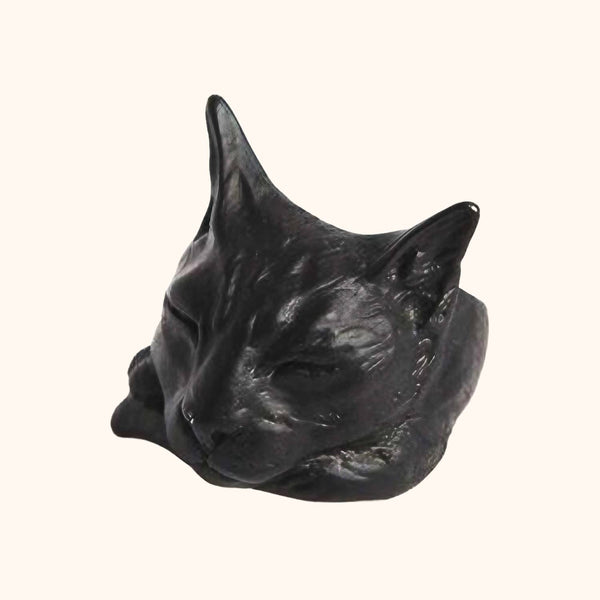 Bague noire le chat dormeur