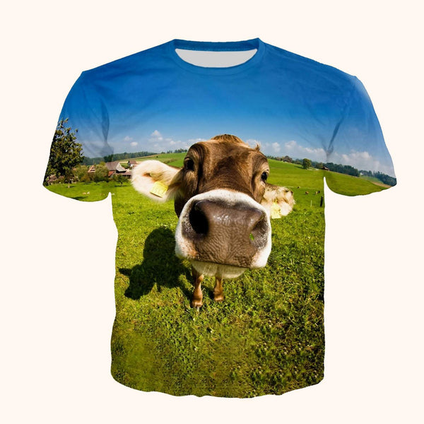 T-shirt la vache en gros plan