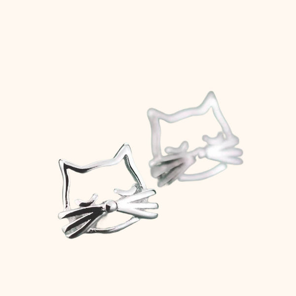 Boucles d'oreilles tête de chat