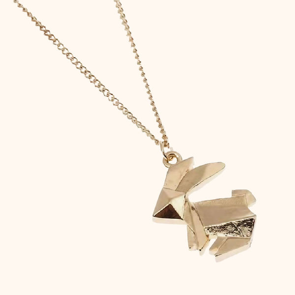 Collier lapin origami