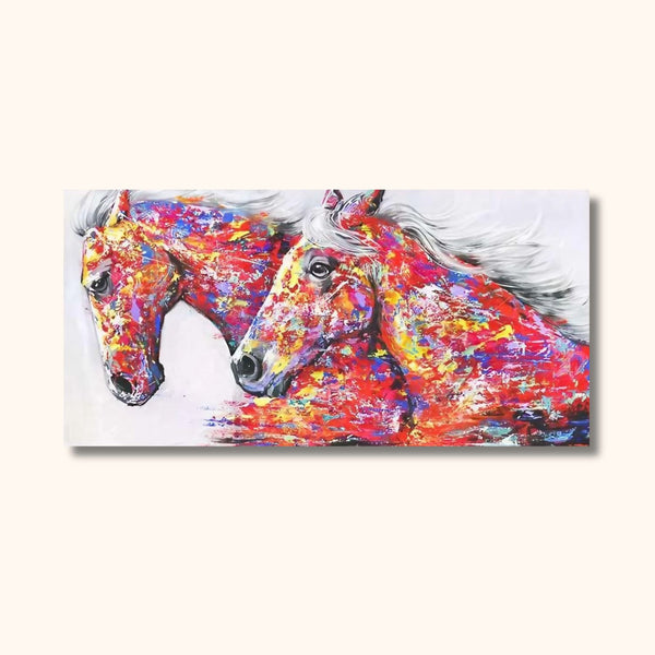 Tableau mural cheval peinture à huile