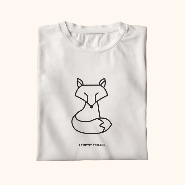 T-shirt femme renard minimaliste