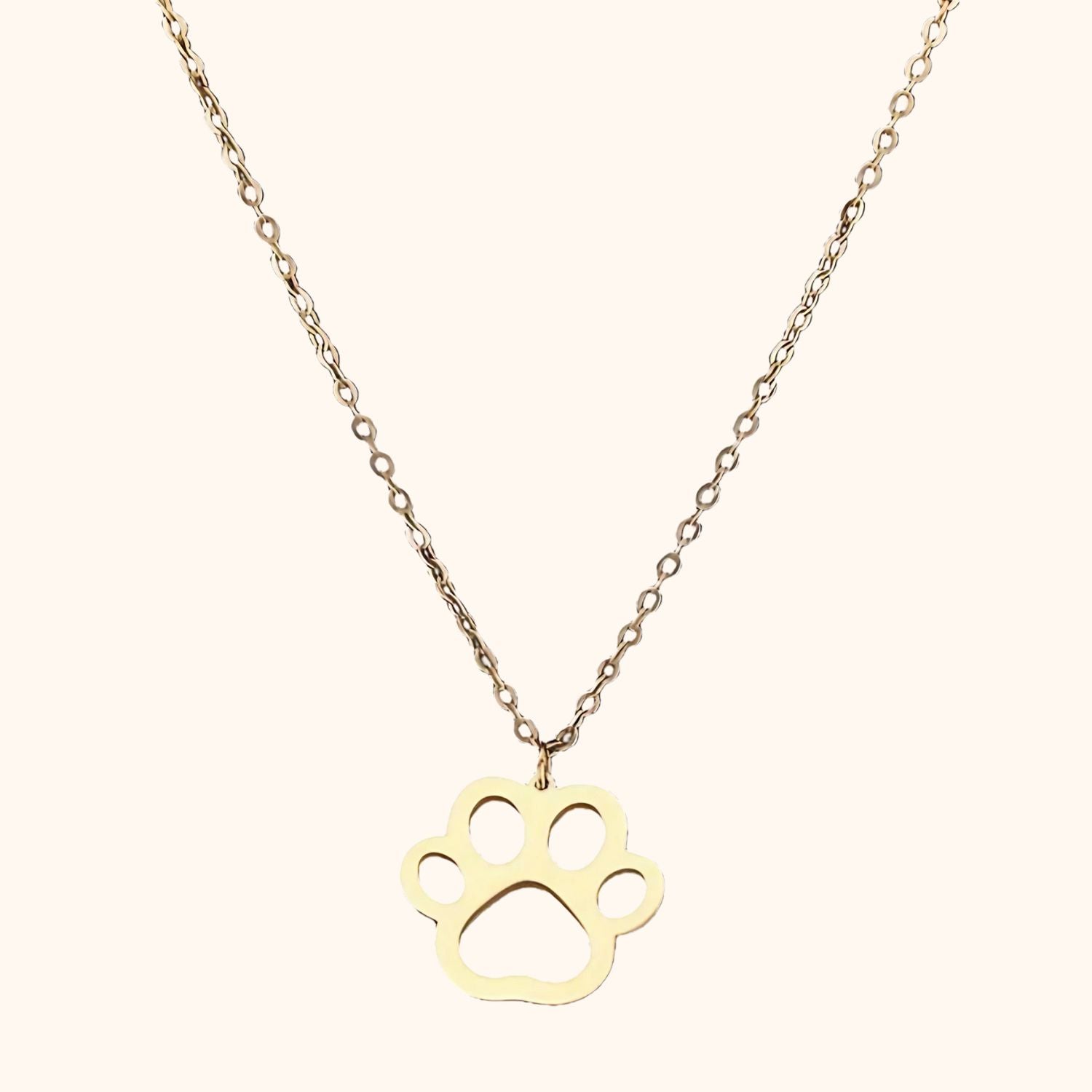 Collier doré patte de chien