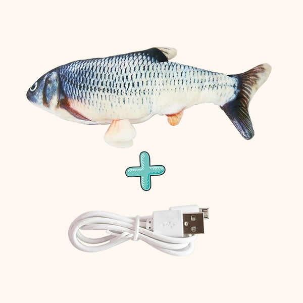 Jouet électronique en forme de poisson pour chien et chat - Recharge USB