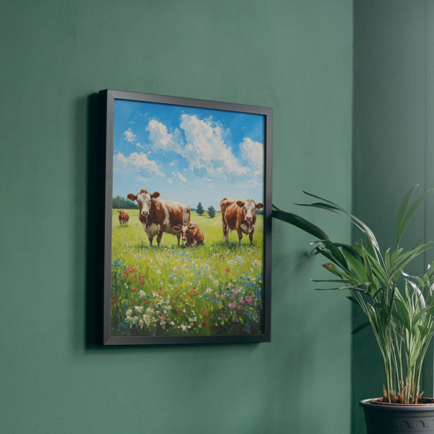 Peinture de vaches PASTORALE