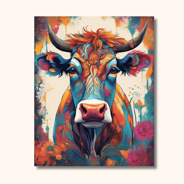 Peinture peintre animalier vache VIVIDBOVINE
