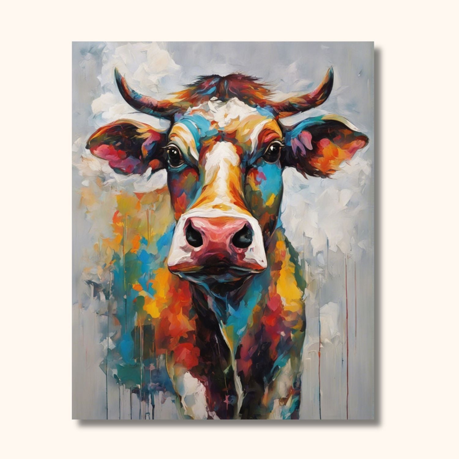 Peinture vache abstraite BOVINIQUE