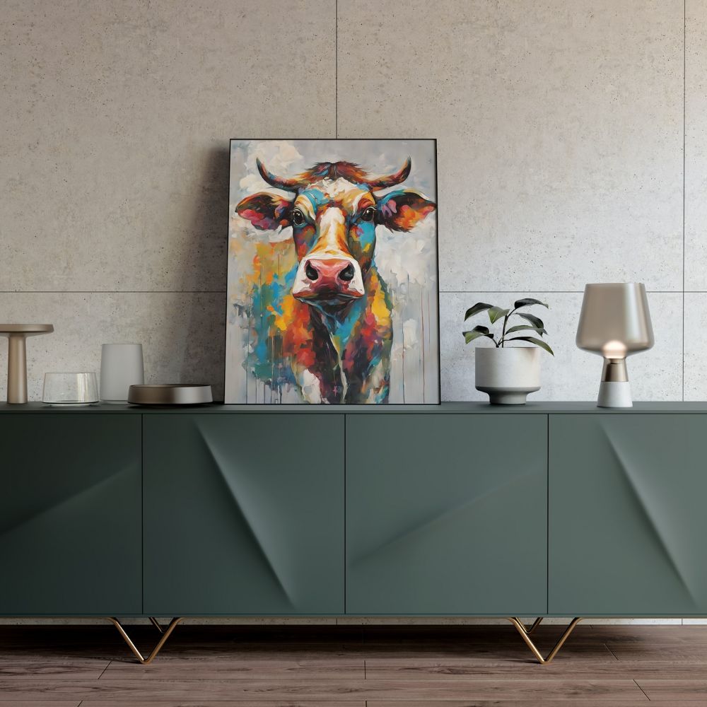Peinture vache abstraite BOVINIQUE