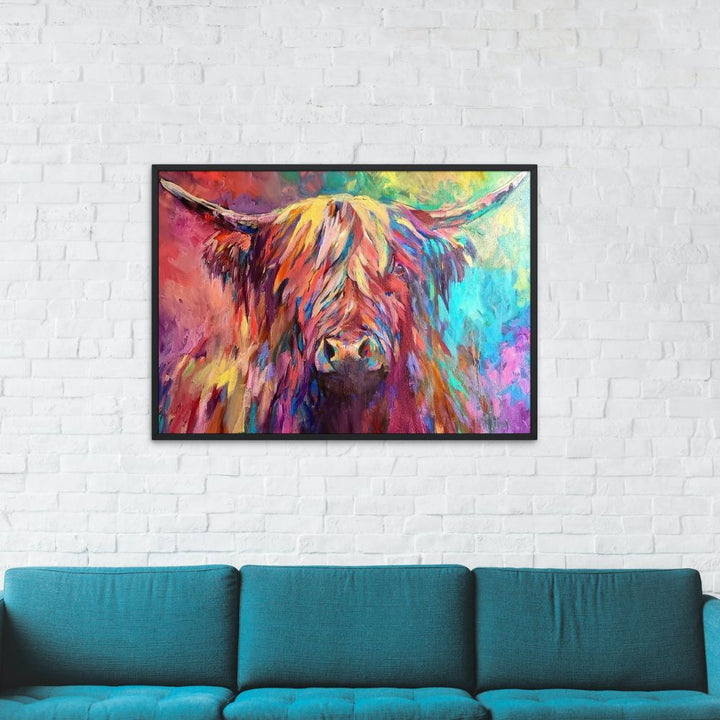 Peinture vache moderne - Le Petit Fermier