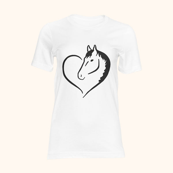 T-shirt cœur cheval