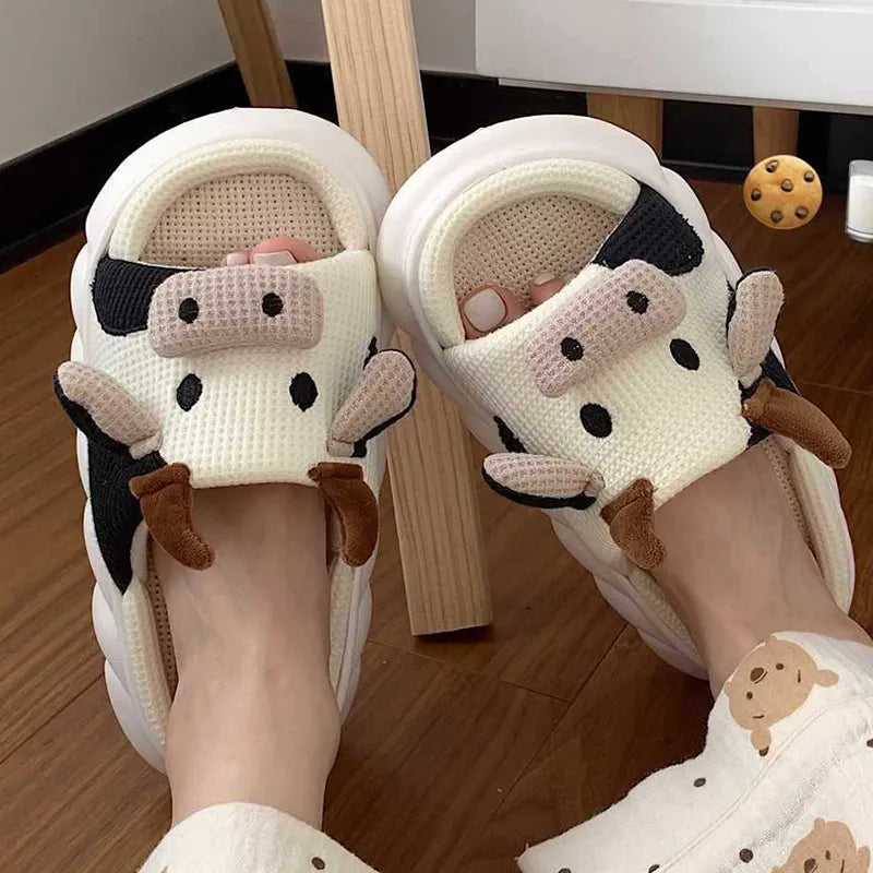 Chaussons vache cartoon
