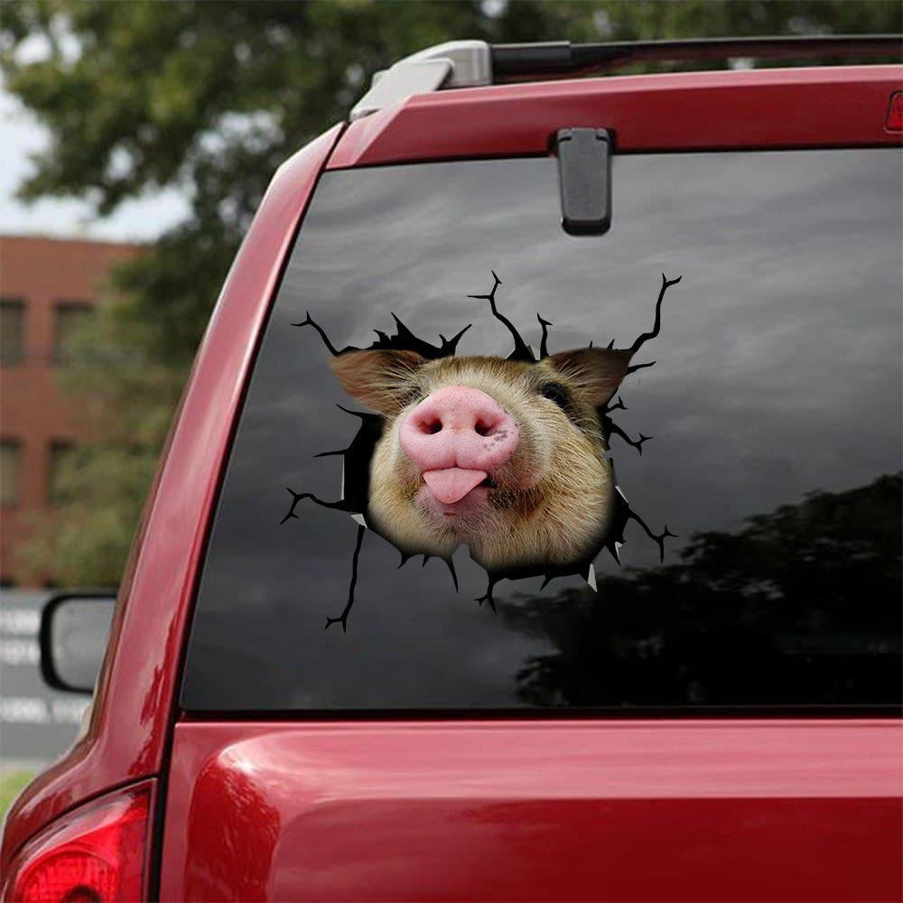 Sticker cochon encastré