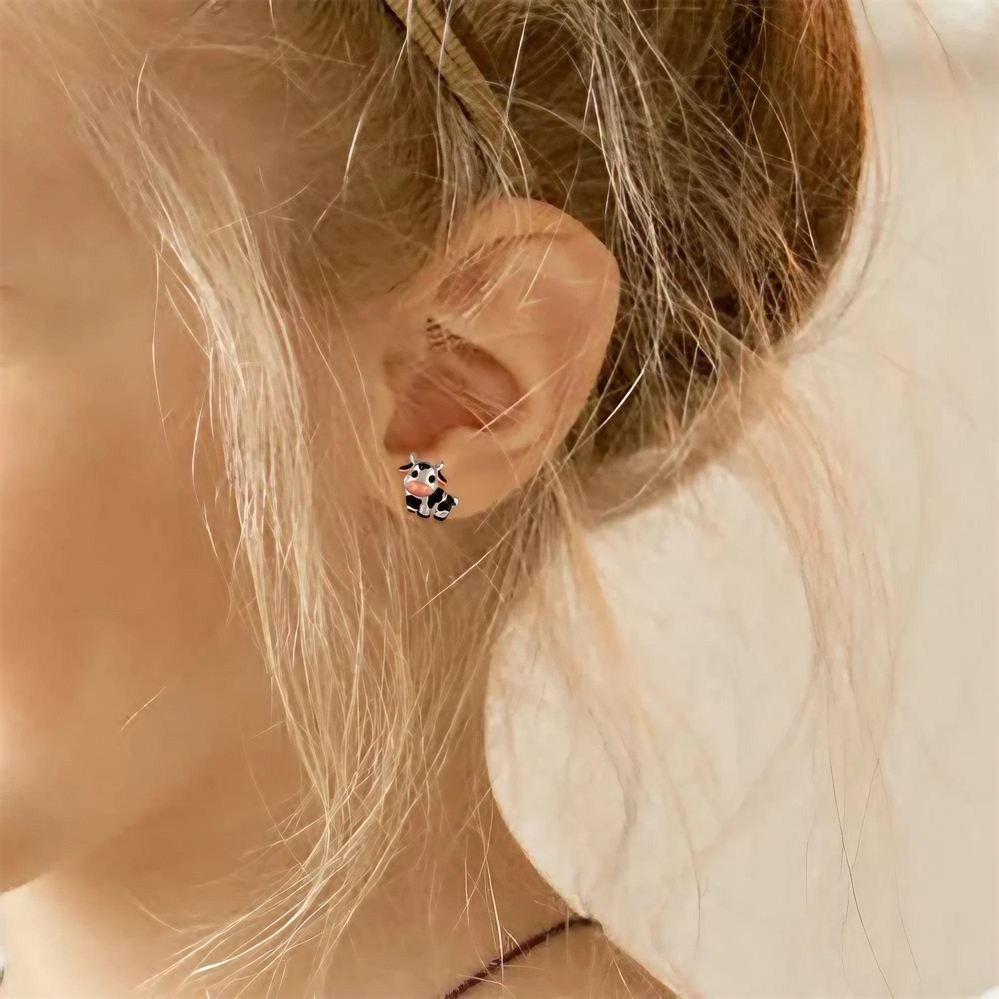 Boucles d'oreilles vache kawaii LACTÉ