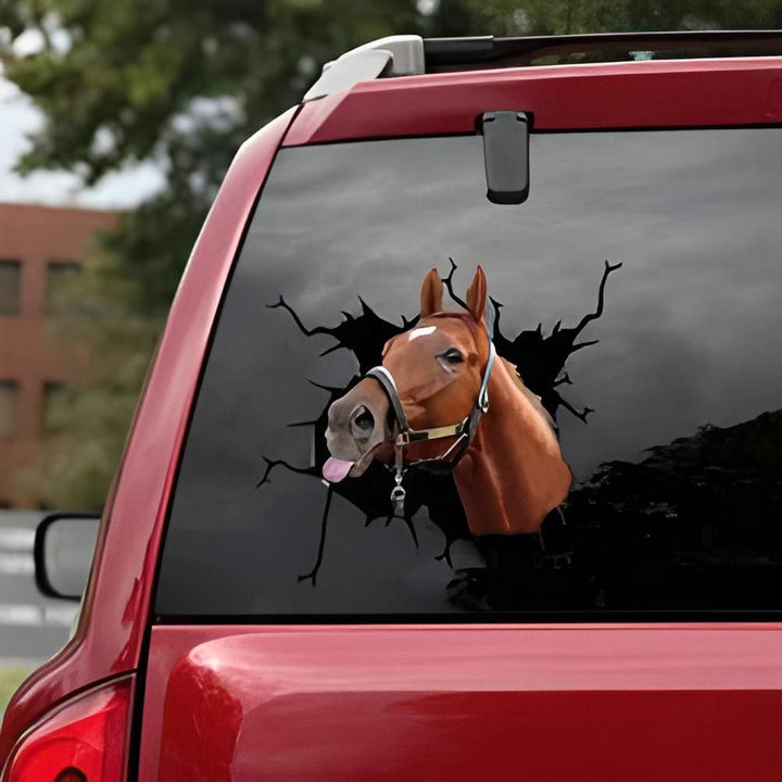 Sticker cheval pour voiture par Le Petit Fermier