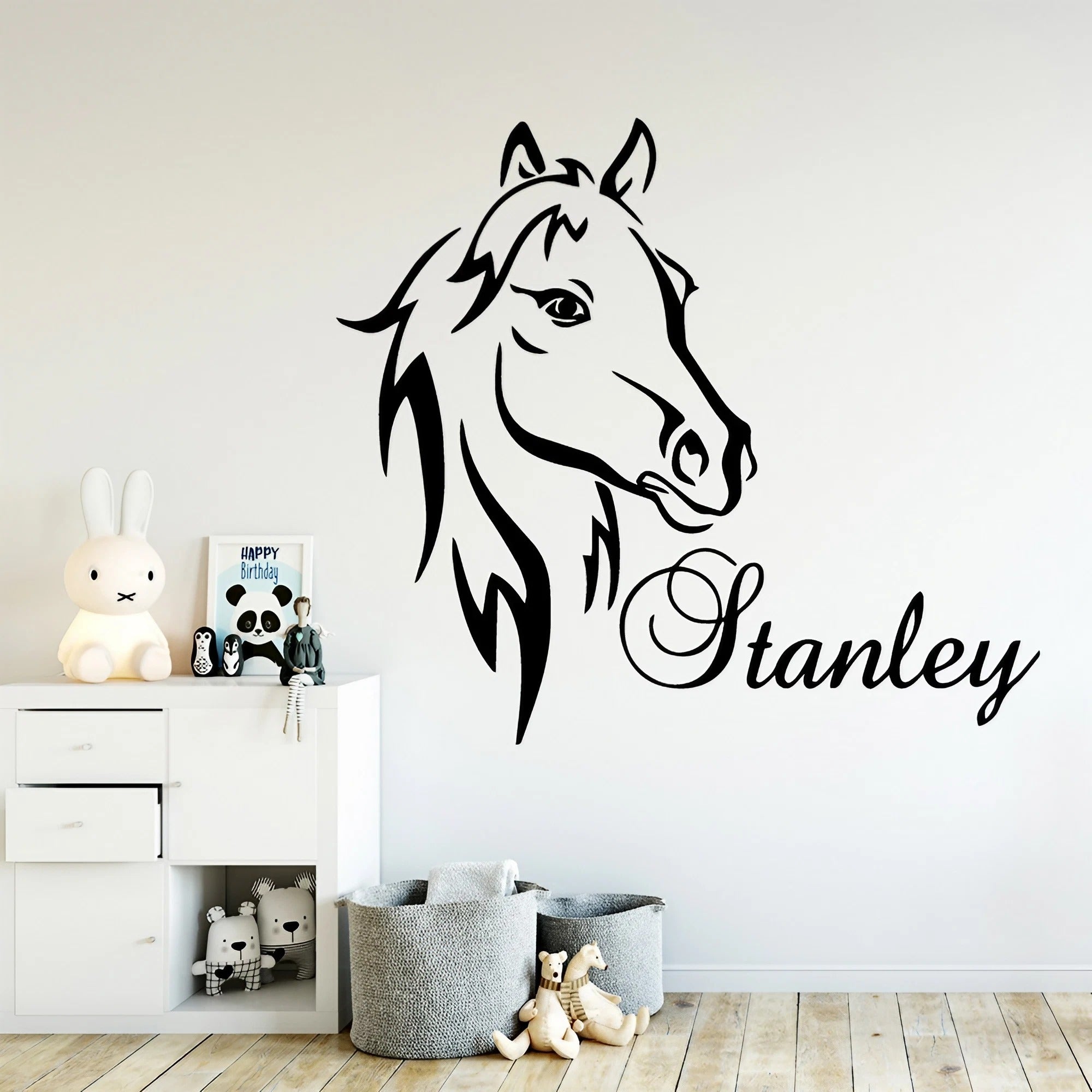 Stickers Muraux Cheval Grand Autocollant Mural Chevaux Animaux de