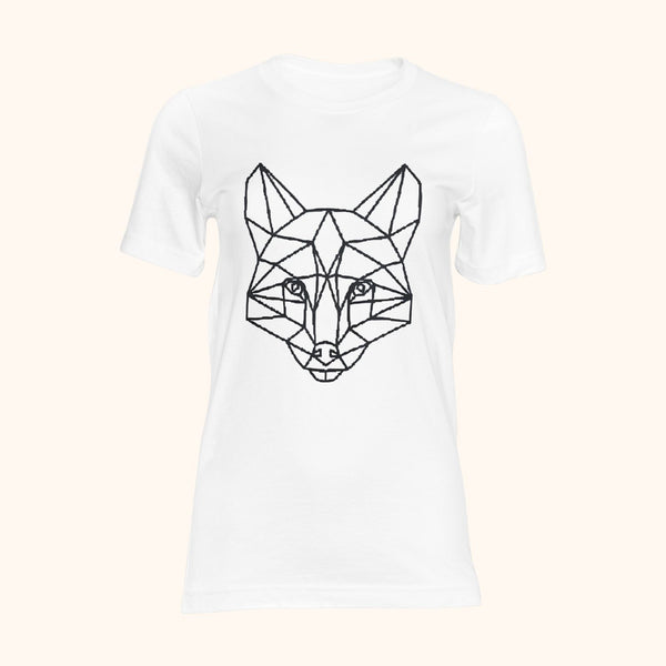 T-shirt renard géométrique