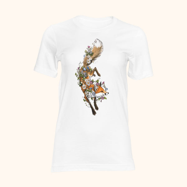 T-shirt renard fleural