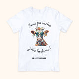 T-shirt j'suis pas vache, j'suis tendance