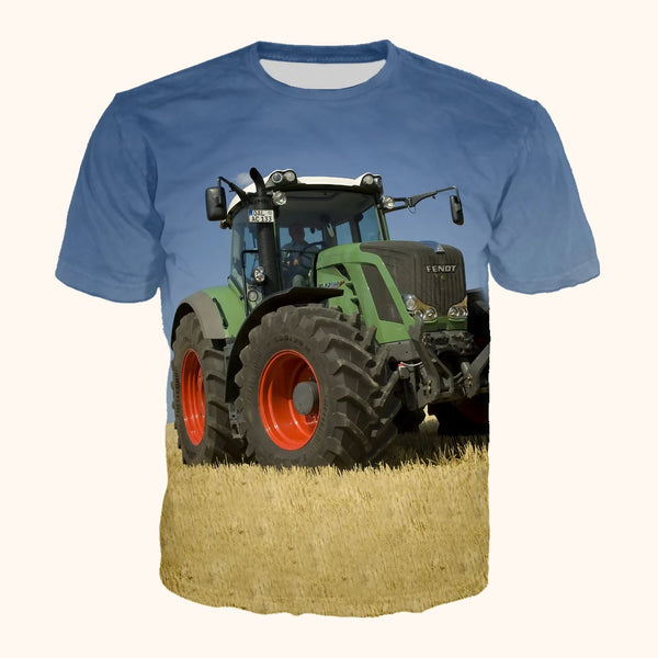 T-shirt tracteur champ de blé