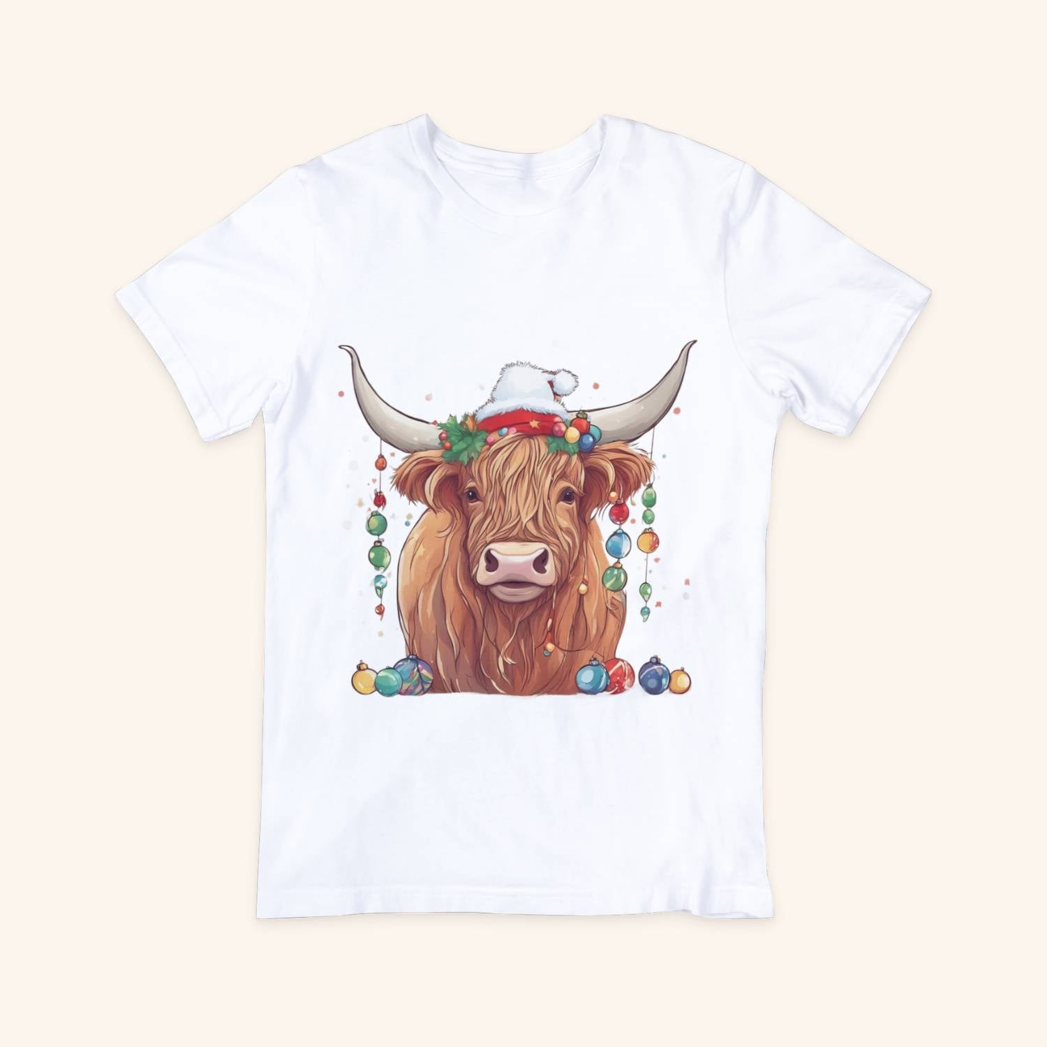 T-shirt vache de Noël
