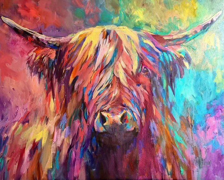 Peinture vache moderne - Le Petit Fermier