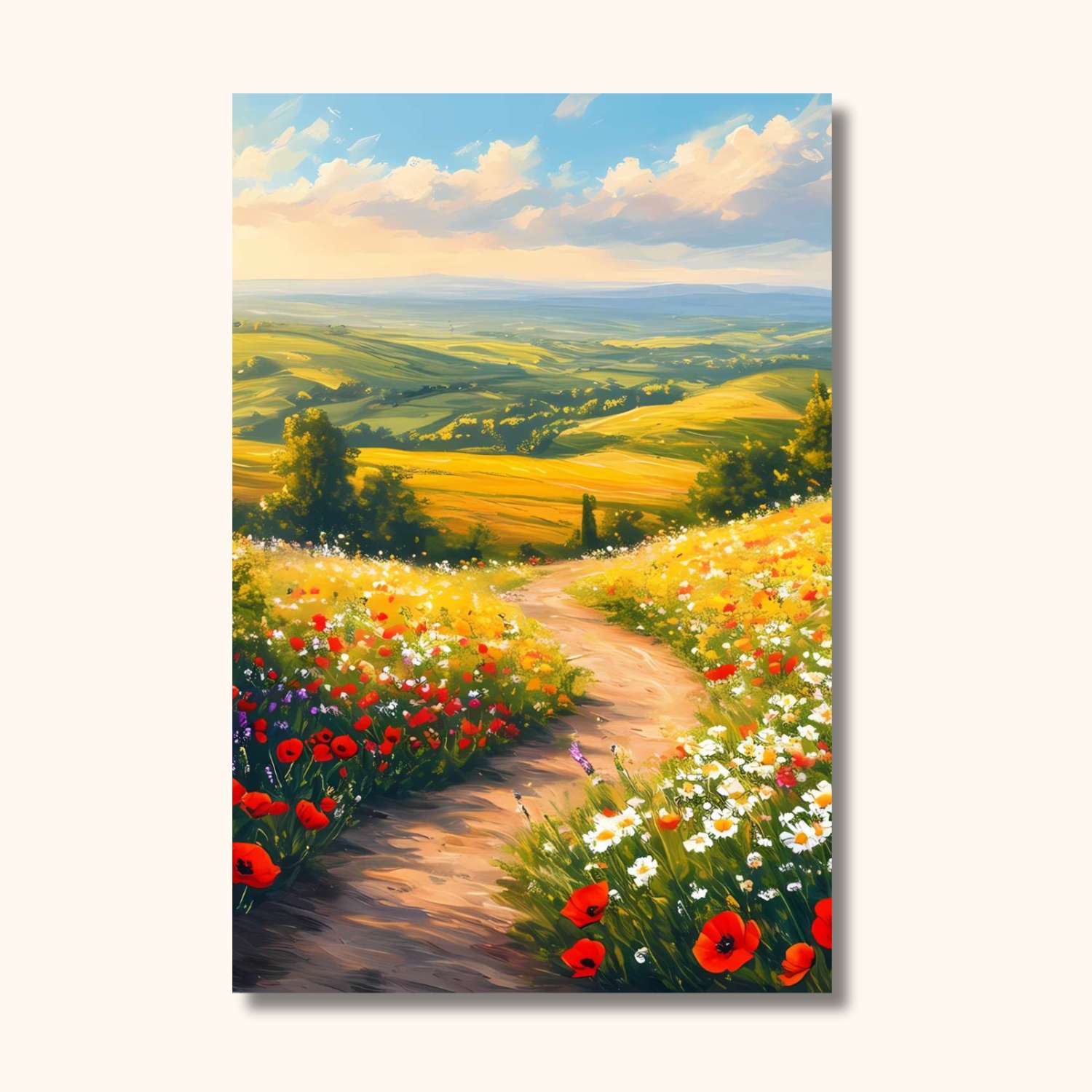 Tableau paysage campagne PRINTEMPS ÉTERNEL
