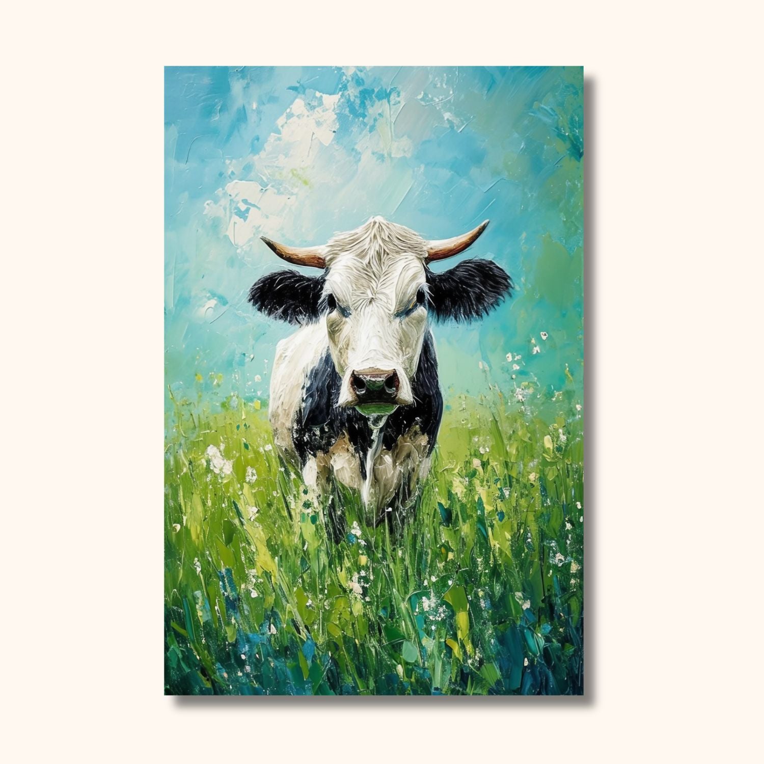 Toile vache PISSENLIT