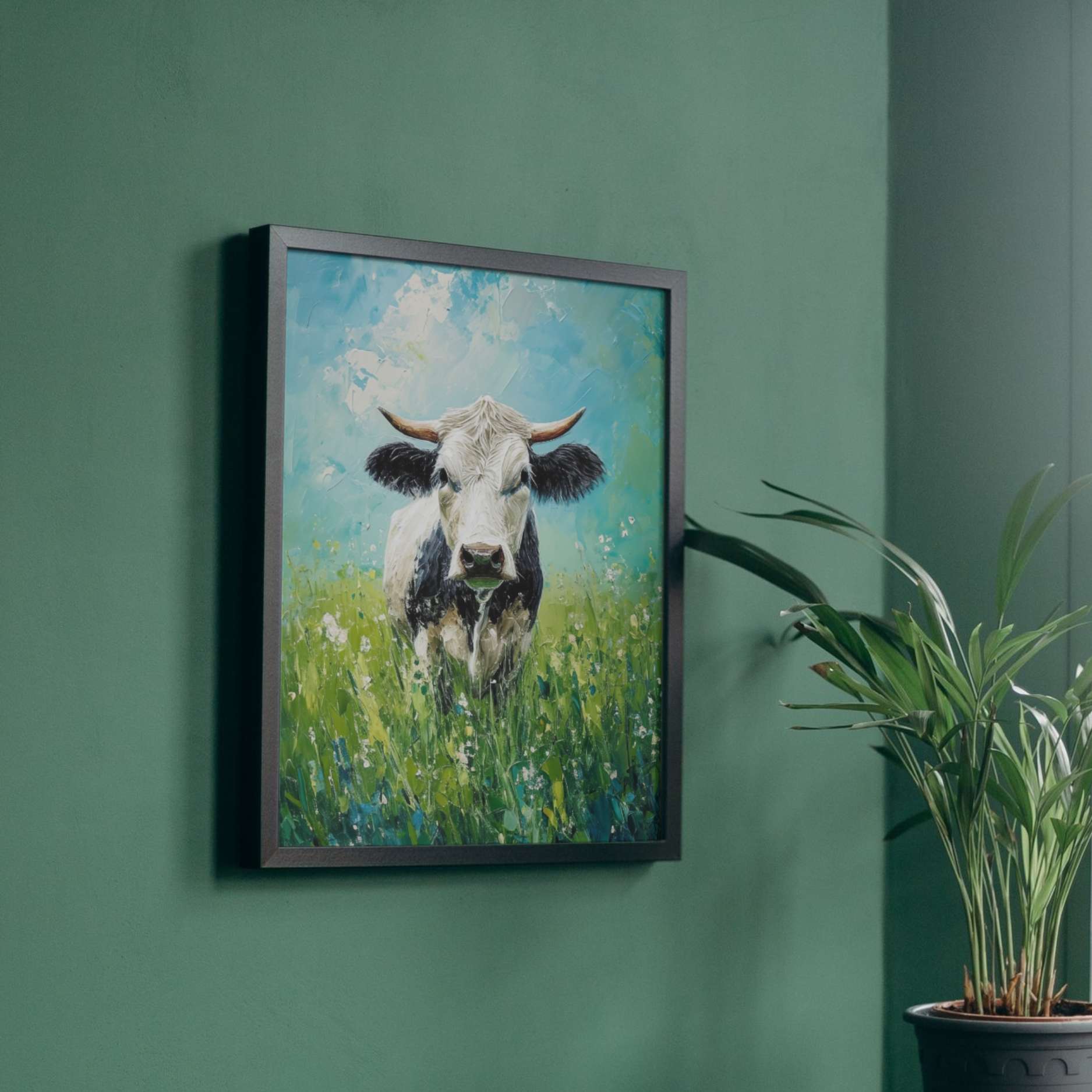 Toile vache PISSENLIT