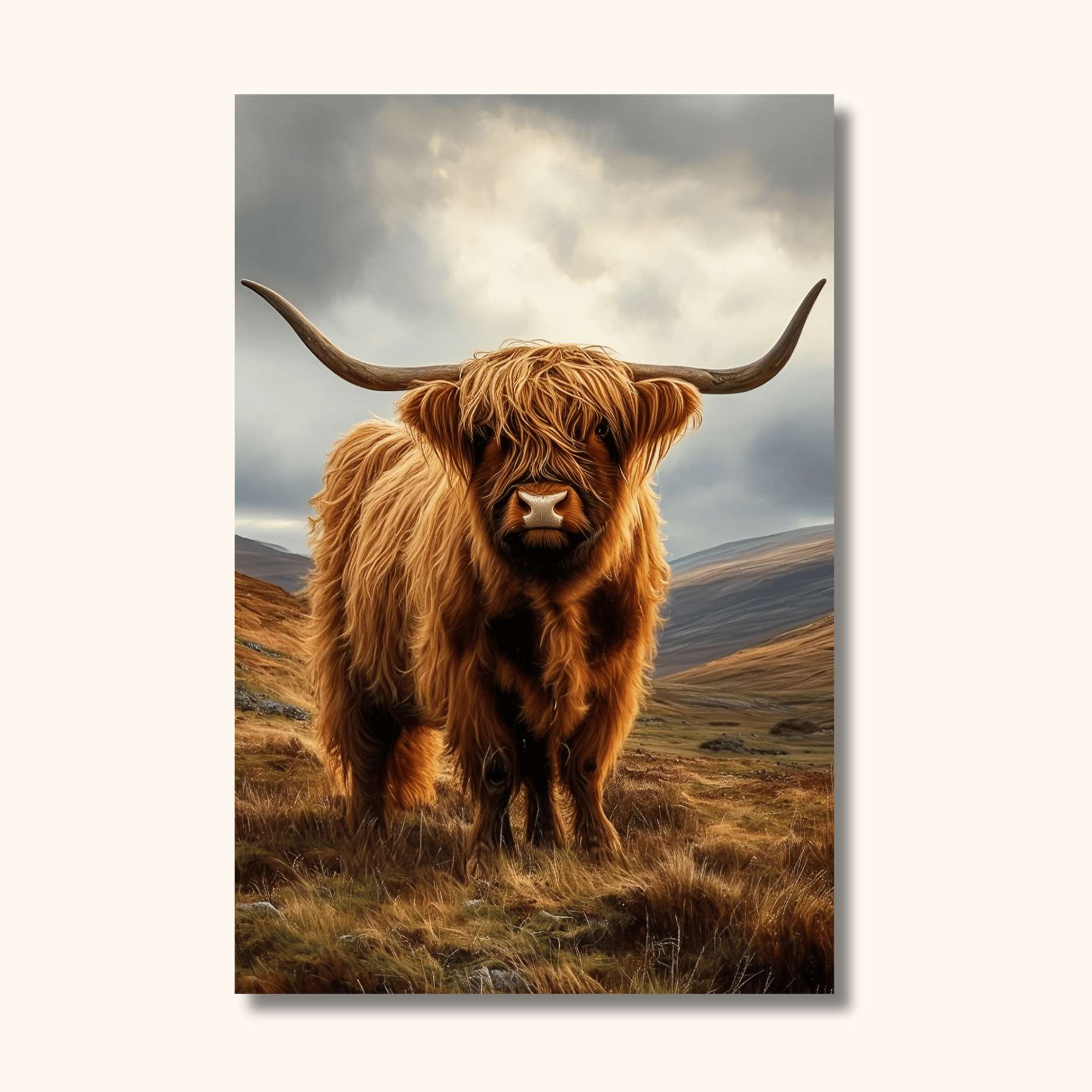 Tableau Sur Toile Sans Cadre - Impression Paysage Avec Vache, Animaux Et Nature (déco Murale)