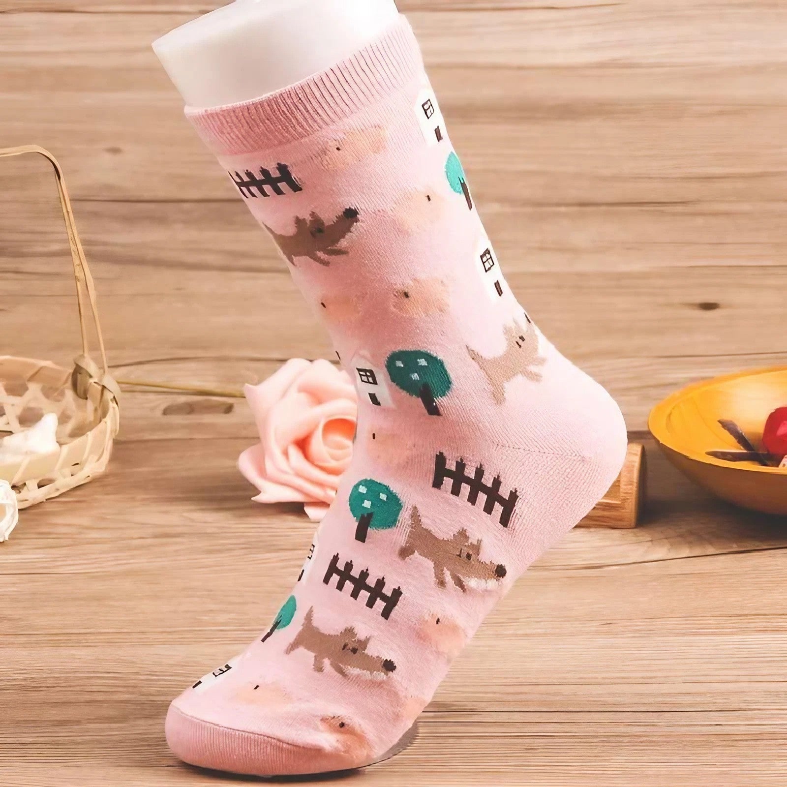 Chaussettes roses cochon