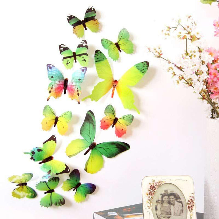12 stickers muraux en forme de papillons - Le Petit Fermier