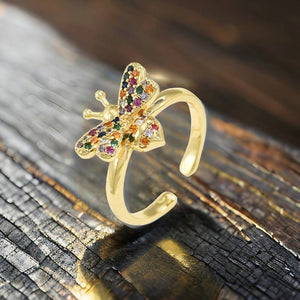 Bague l'abeille de couleurs - Le Petit Fermier