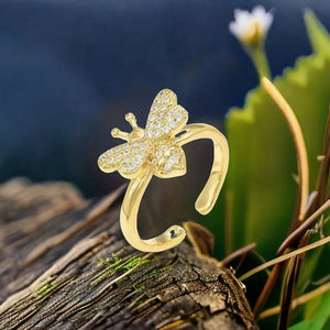 Bague l'abeille dorée élégante - Le Petit Fermier