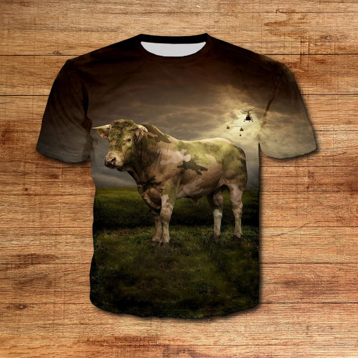 T-shirt la vache camouflée - Le Petit Fermier