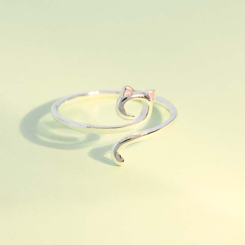 Bague chat aux oreilles roses - Le Petit Fermier