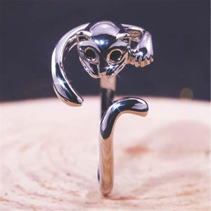 Bague chat aux yeux de cristal - Le Petit Fermier