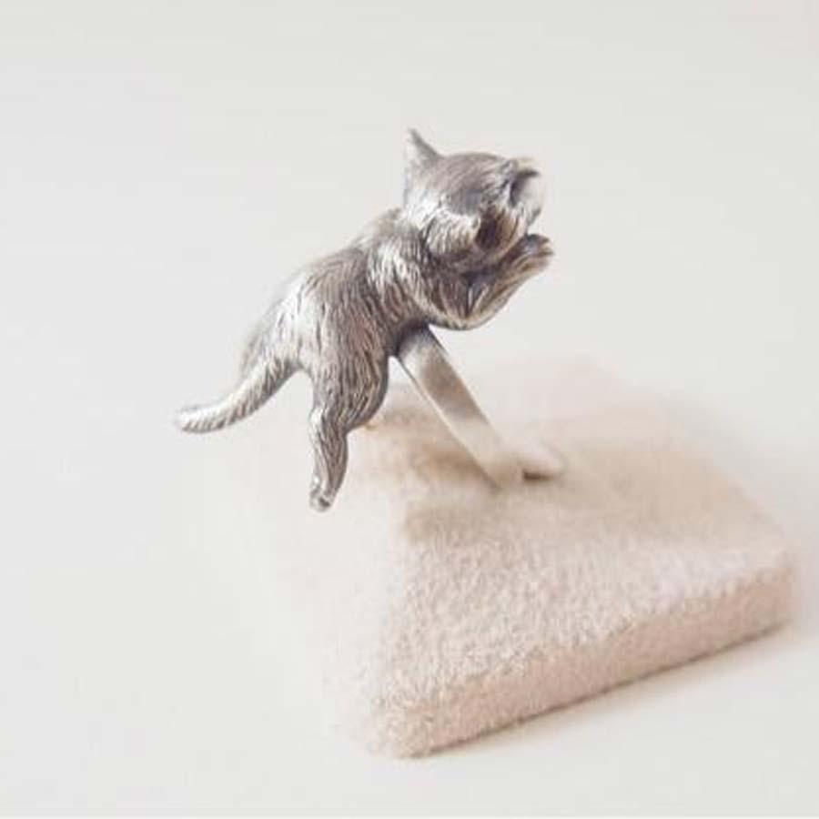 Bague chat dormeur vintage - Le Petit Fermier