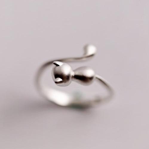 Bague chat en argent - Le Petit Fermier