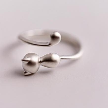 Bague chat en argent - Le Petit Fermier