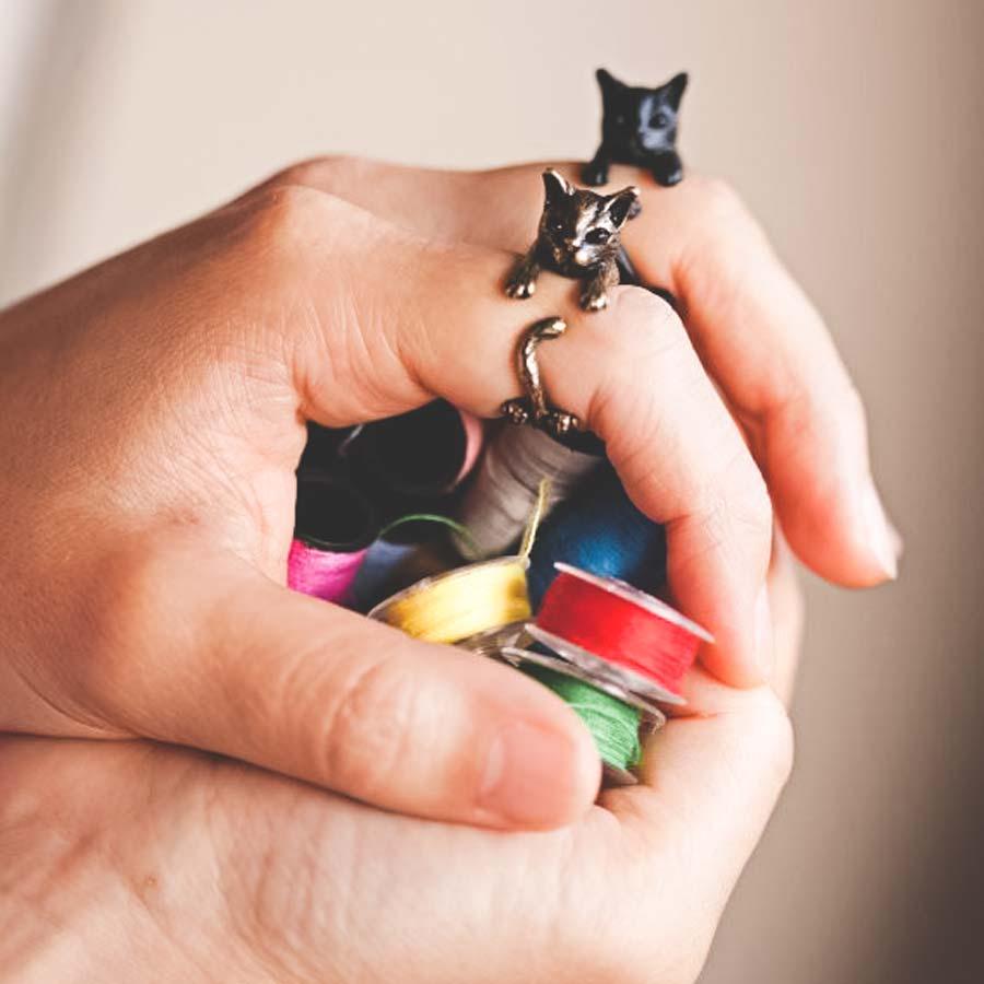 Bague chat en bronze - Le Petit Fermier