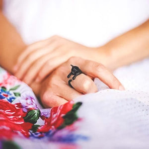 Bague chat en bronze - Le Petit Fermier