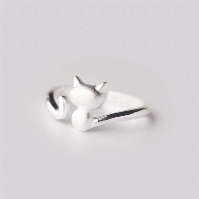 Bague chat minimaliste en argent - Le Petit Fermier