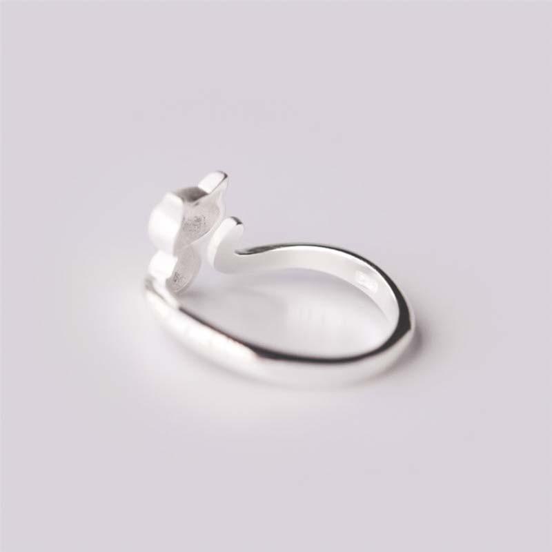 Bague chat minimaliste en argent - Le Petit Fermier