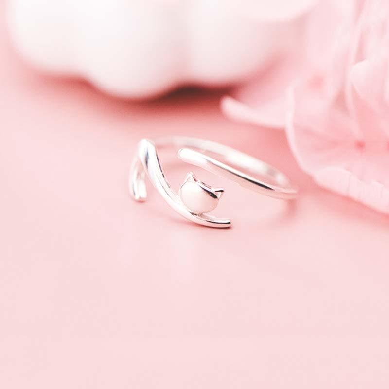 Bague chat qui s'étire en argent - Le Petit Fermier