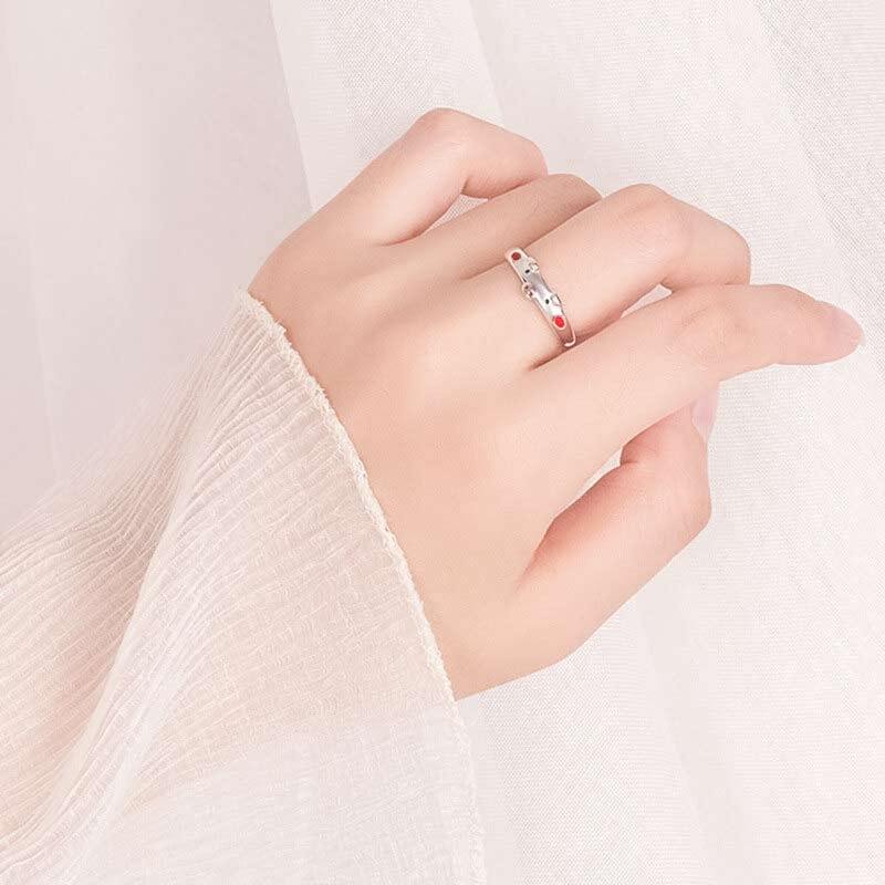 Bague cochon rouge redimensionnable - Le Petit Fermier