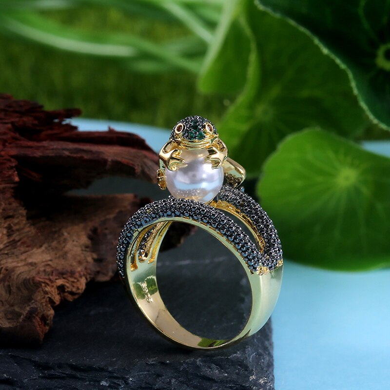 Bague de luxe la grenouille verte - Le Petit Fermier