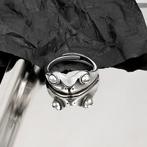 Bague grenouille en argent véritable - Le Petit Fermier