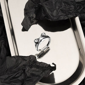 Bague grenouille en argent véritable - Le Petit Fermier